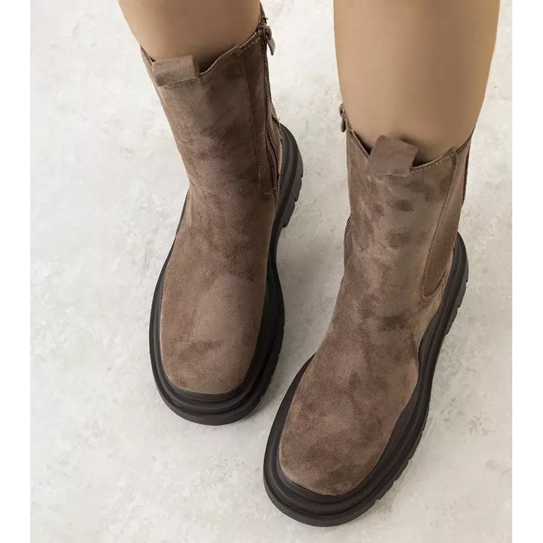 PA1 Bottines à plateforme Algade marron brun 2