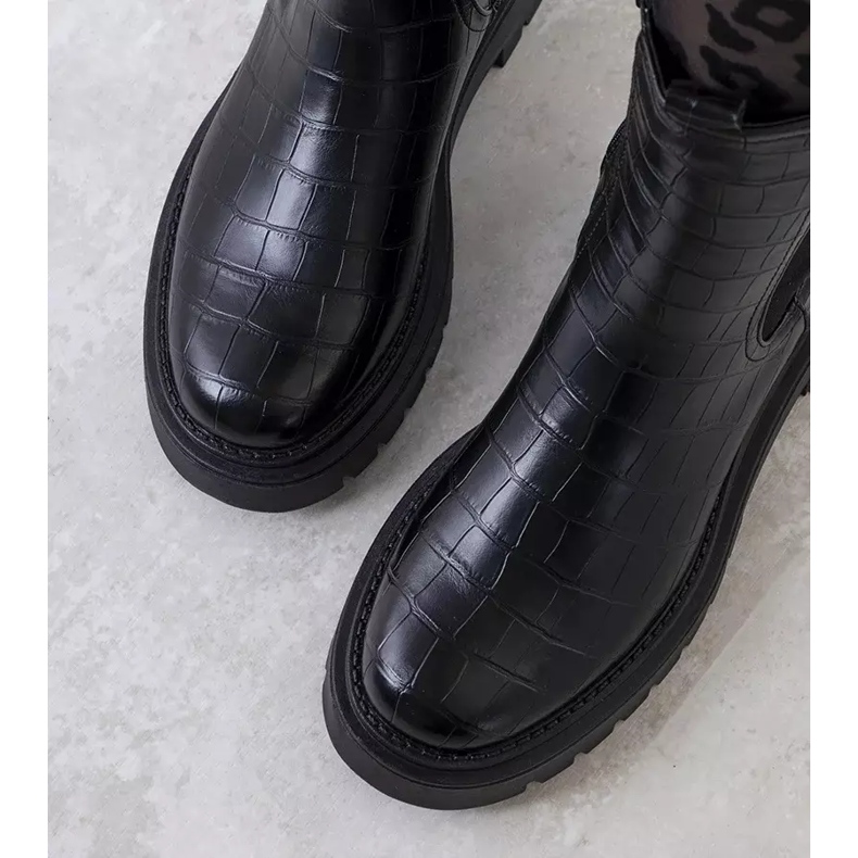 PA1 Bottes noires sur la plateforme Timaru le noir 2 PA1 Bottes noires sur la plateforme Timaru le noir 2