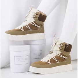 PA1 Bottes de neige vertes pour femmes de Laursen beige brun kaki 2