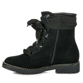 Vices New Collection Bottes à larges lacets le noir 3