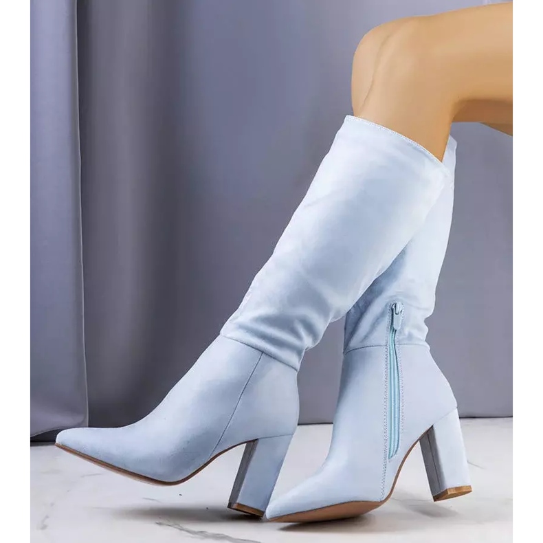 BM Bottes bleues isolées sur le poteau Narcis 2