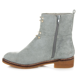 Vices New Collection Bottines motardes en daim gris 3