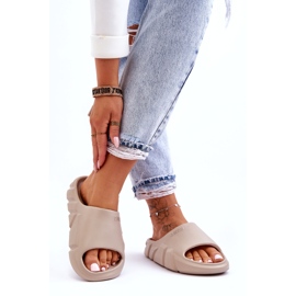 Pantoufles Légères En Mousse Big Star Pour Femme LL274593 Beige 4