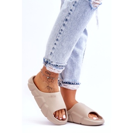 Pantoufles Légères En Mousse Big Star Pour Femme LL274593 Beige 3