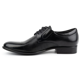Kampol Chaussures habillées en cuir pour hommes 358KAM noir 1