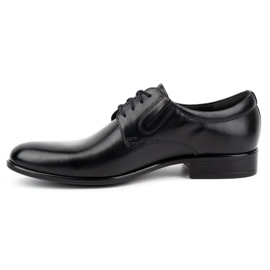 Kampol Chaussures habillées en cuir pour hommes 323KAM noir 1