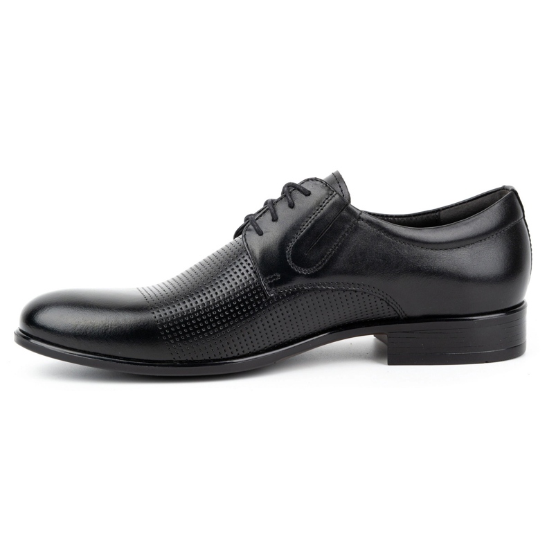 Kampol Chaussures habillées en cuir pour hommes 324KAM noir 1