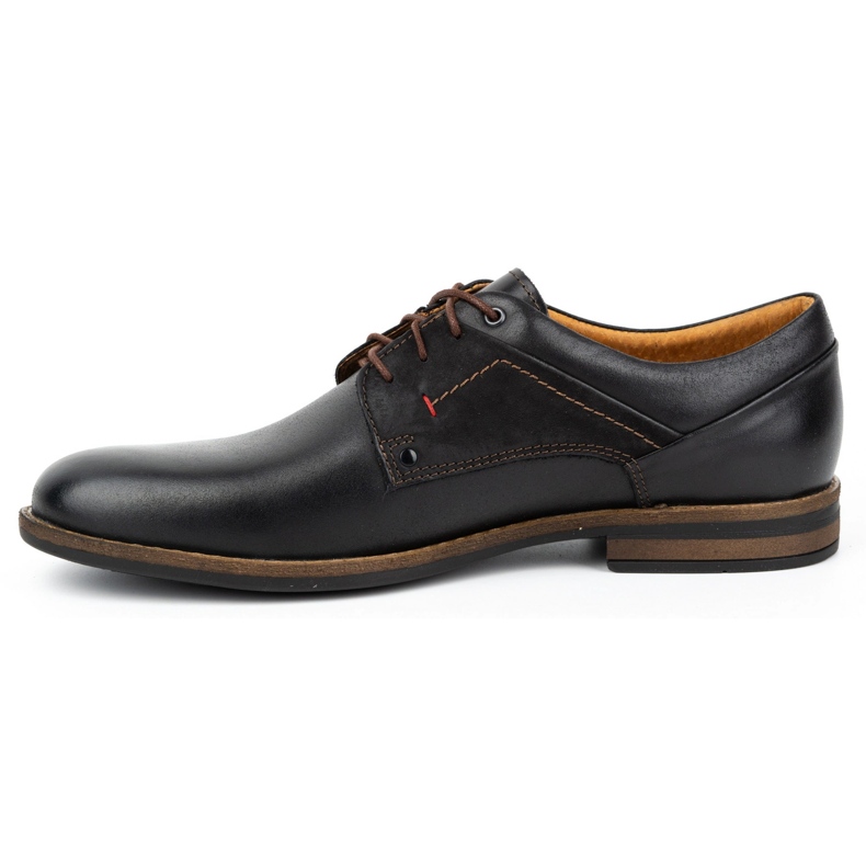 Kampol Chaussures homme casual élégant cuir 333KAM noir 1