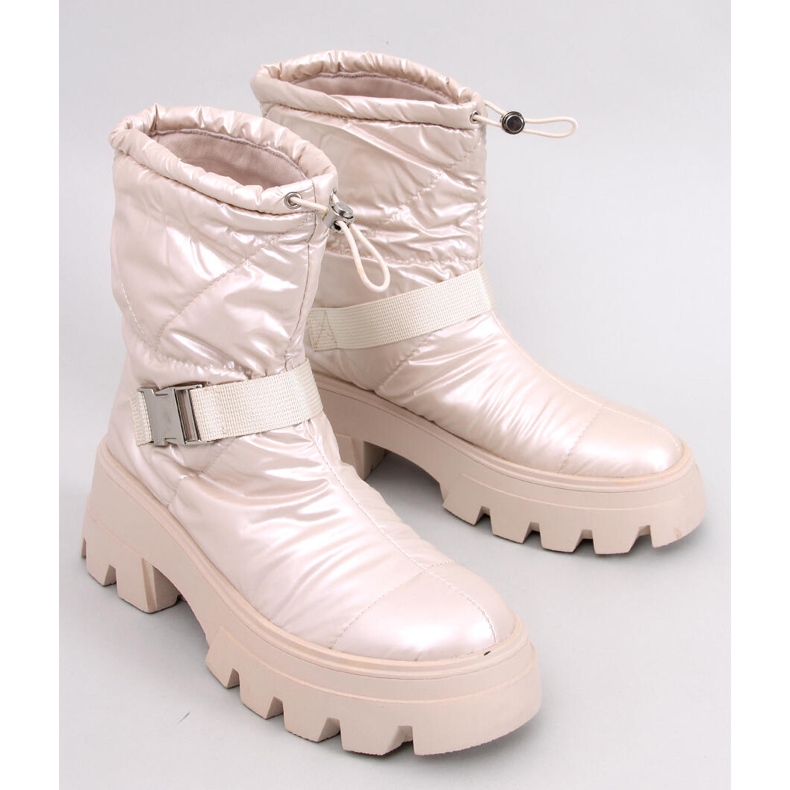 Bisset Bottines en nylon beiges 1