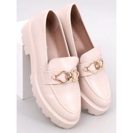 Zandra Mocassins à boucles beiges 1