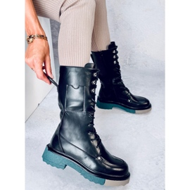 Bottes à semelle colorée de Keefe Black le noir 4