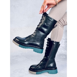 Bottes à semelle colorée de Keefe Black le noir 2