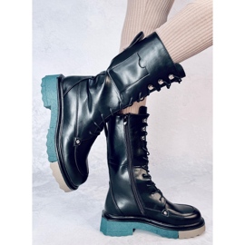 Bottes à semelle colorée de Keefe Black le noir 3