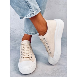 Baskets Ebbe beiges, femmes 1
