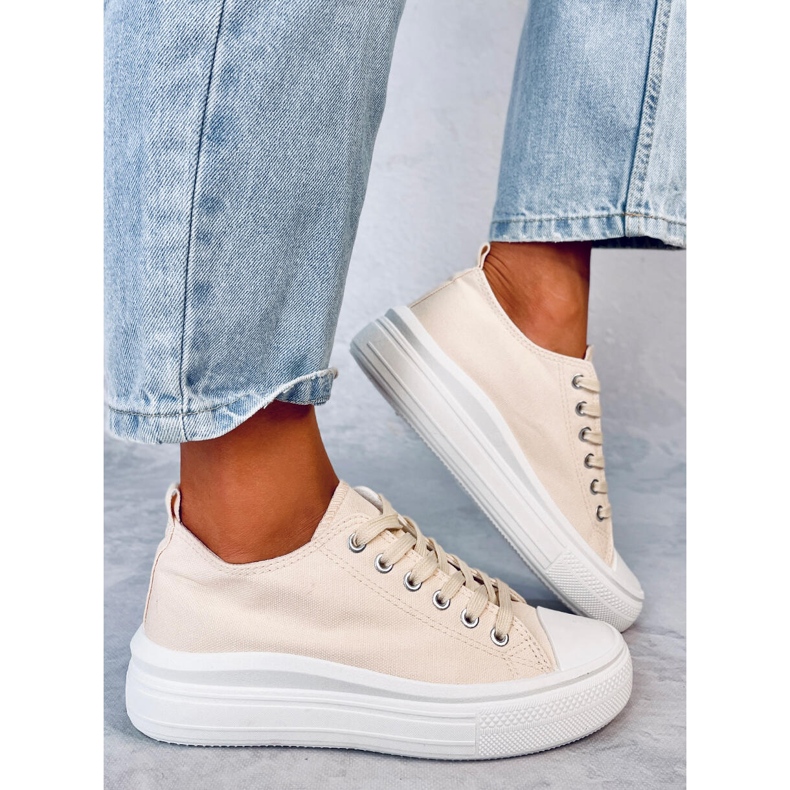 Baskets Ebbe beiges, femmes 2