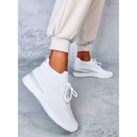 Leakes Baskets compensées blanches 3