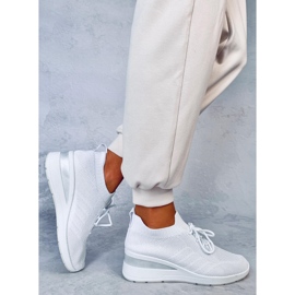 Leakes Baskets compensées blanches 2