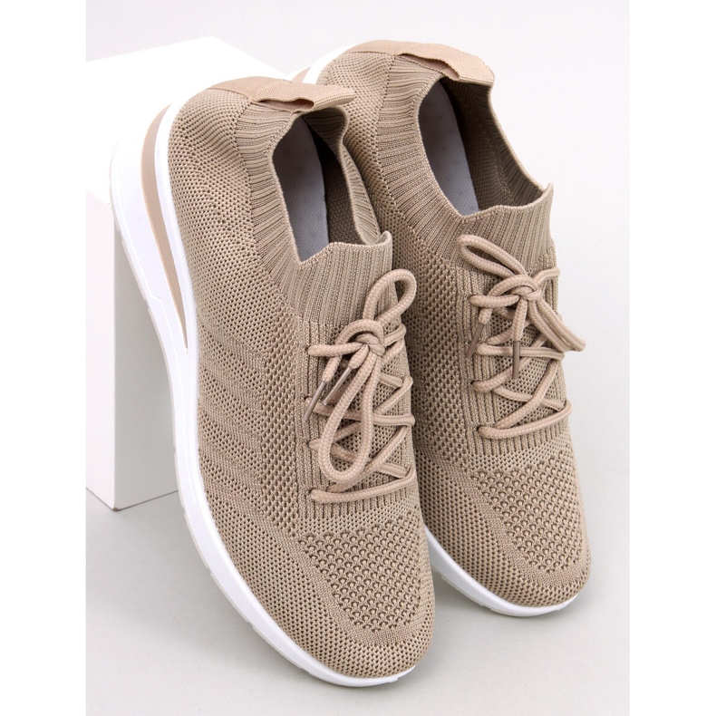 Leakes Baskets compensées kaki beige 1