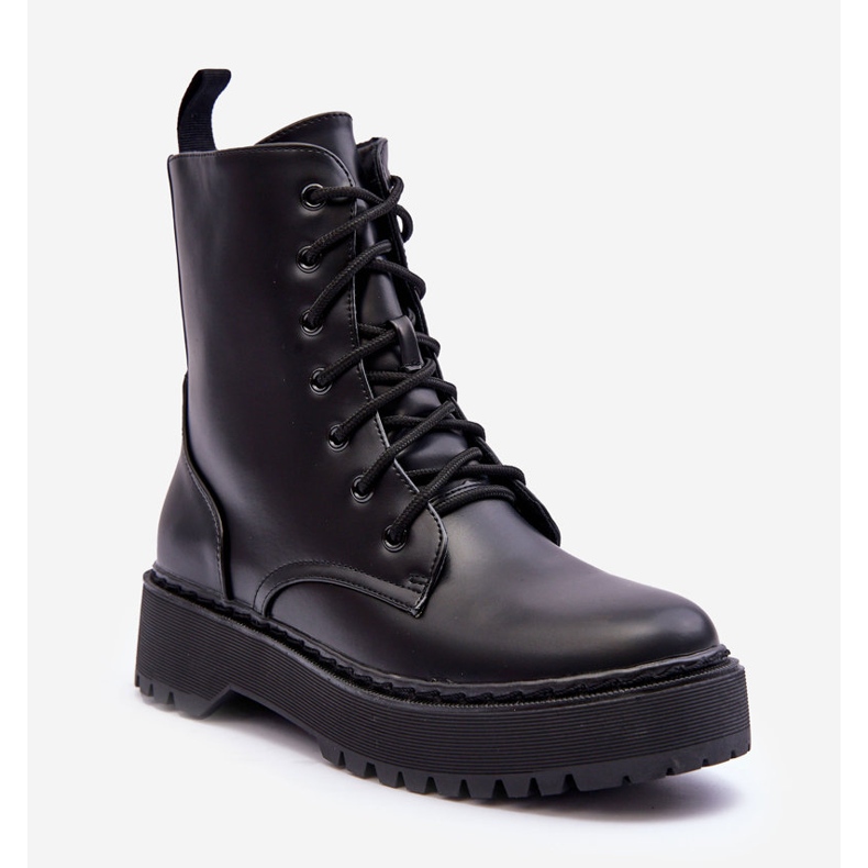 FB2 Bottes de travail en cuir noir Teflorna 1