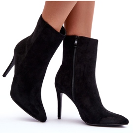 FB2 Bottes à talons hauts en daim noir Eberpia le noir 8