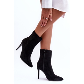 FB2 Bottes à talons hauts en daim noir Eberpia le noir 4