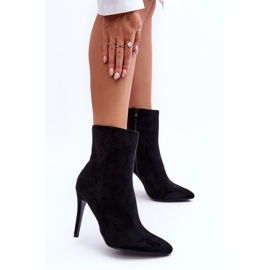 FB2 Bottes à talons hauts en daim noir Eberpia le noir 3