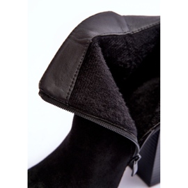 FB2 Bottes En Daim Sur Talon Haut Noir Liani le noir 1