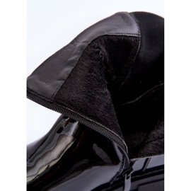FB2 Bottines Jodhpur Laquées Femme Noir Elspetia 2