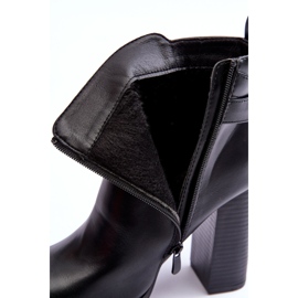 FB2 Bottines à Talons Hauts en Cuir Noir Liani le noir 2