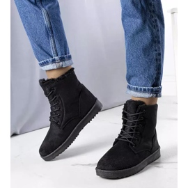 PA1 Bottes isolées noires en éco-daim de Madisyn le noir 3