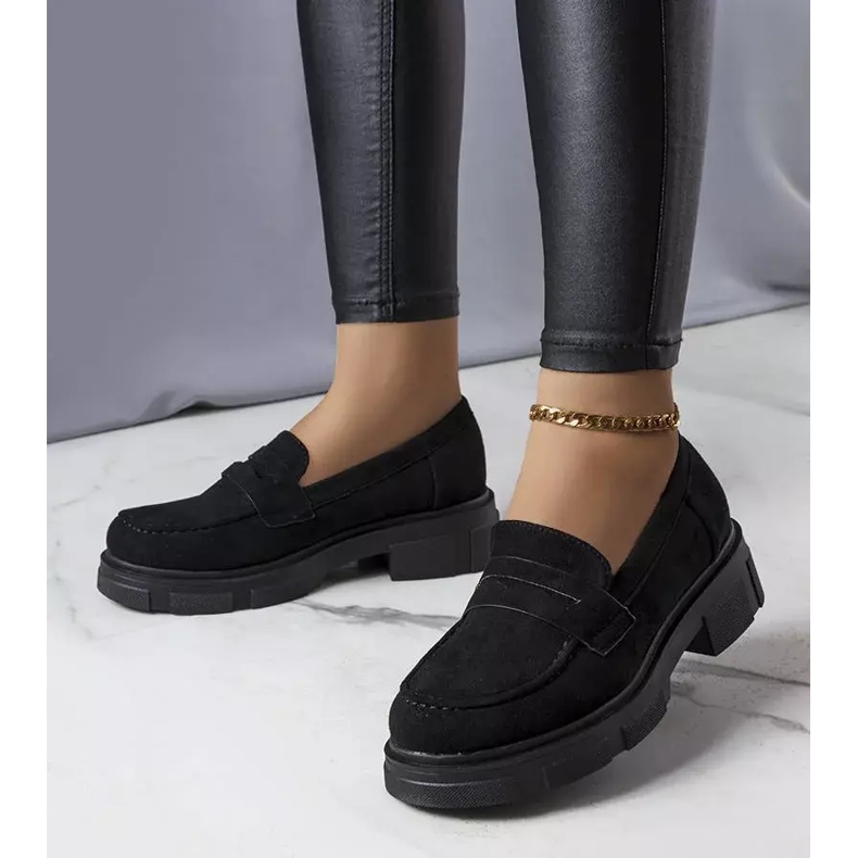 PA1 Chaussures noires en éco-daim d'Alacoque 1