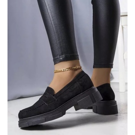 PA1 Chaussures noires en éco-daim d'Alacoque le noir 2