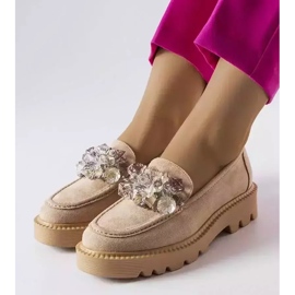 Venezia Mocassins beiges ornés de cristaux Vinceza 1 Venezia Mocassins beiges ornés de cristaux Vinceza 1