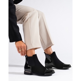 Bottines plates Shelovet femme noires 1