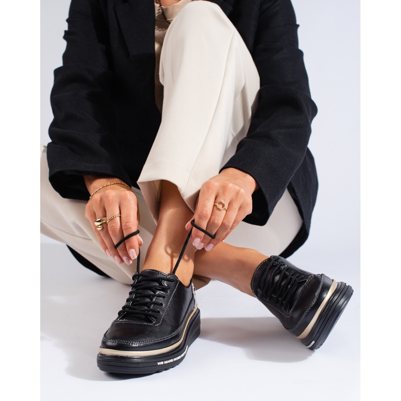 SHELOVET Chaussures Shlovet pour femme en cuir noir 1