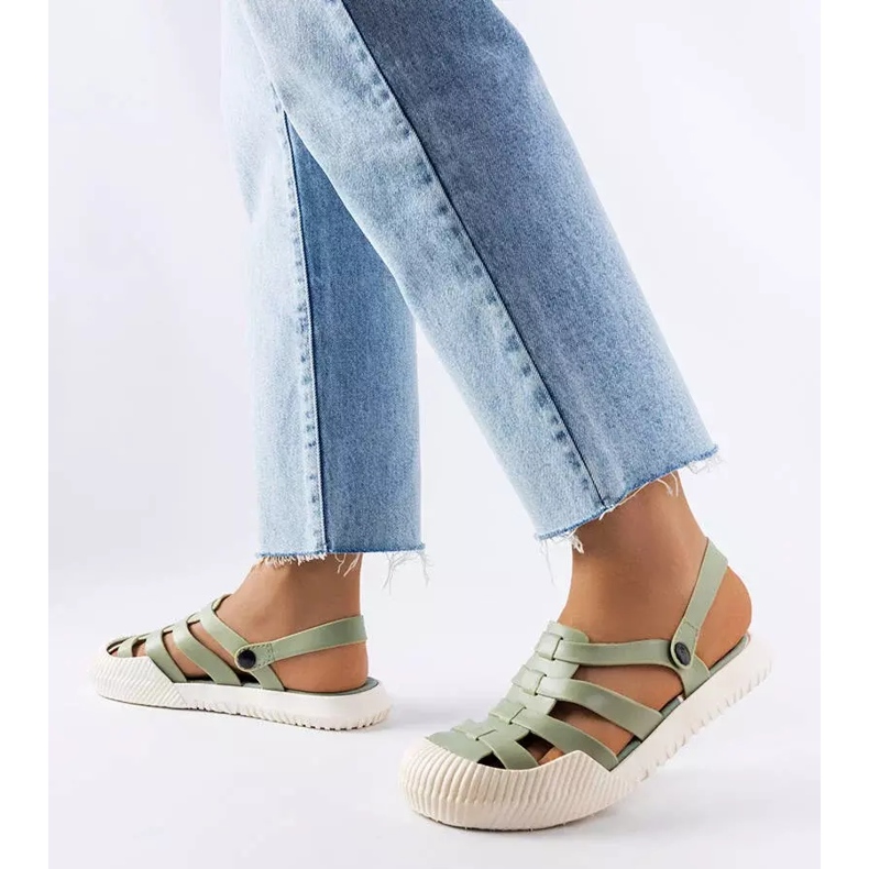 BM Sandales en caoutchouc vert Canton 1