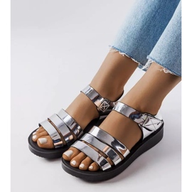 Sandales QT2311-3 Argent Tpu le noir 1