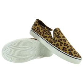 Baskets slip-on C02 léopard brun 3