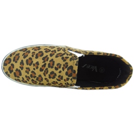 Baskets slip-on C02 léopard brun 4
