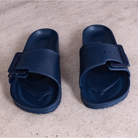 Claquettes en caoutchouc bleu avec boucle Nelm 1