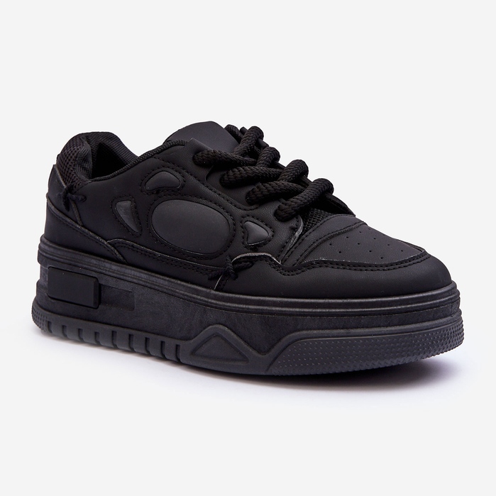 PG1 Baskets à plateforme pour femmes noires Finos 1