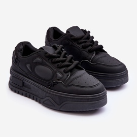 PG1 Baskets à plateforme pour femmes noires Finos le noir 2