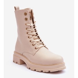 Vinceza Bottines Worker Avec Décoration Beige Yemannis 1 Vinceza Bottines Worker Avec Décoration Beige Yemannis 1