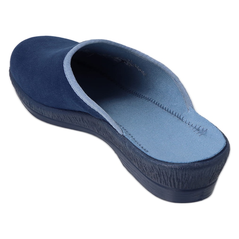 Befado chaussons femme en pu avec broderie 219D481 bleu marine 4