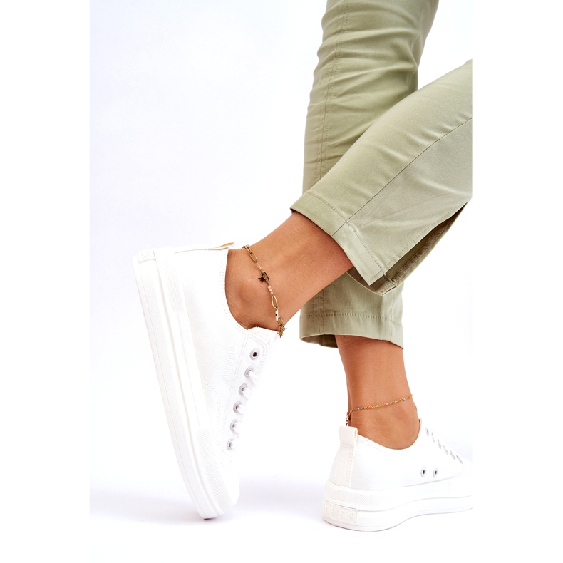 Baskets basses à lacets Big Star LL274968 Blanc blanche 3 Baskets basses à lacets Big Star LL274968 Blanc blanche 3