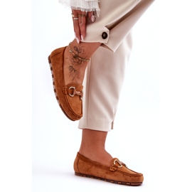 Super Mode Mocassins Femme Daim Avec Décoration Marron Dionira brun 1 Super Mode Mocassins Femme Daim Avec Décoration Marron Dionira brun 1