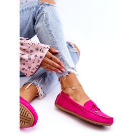 Seastar Mocassins classiques en daim avec décoration fuchsia rose 3