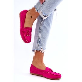 Seastar Mocassins classiques en daim avec décoration fuchsia rose 1
