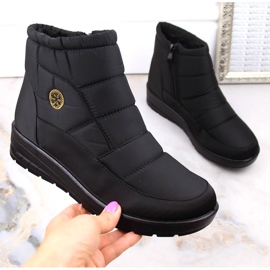 Bottes de neige compensées pour femmes, noires, News 5029 le noir 1
