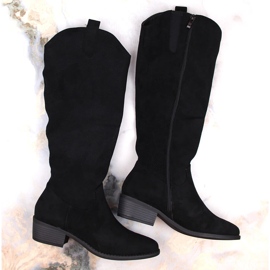 Bottines isolées en daim pour femmes noir Jezzi RMR2353-4 le noir 2